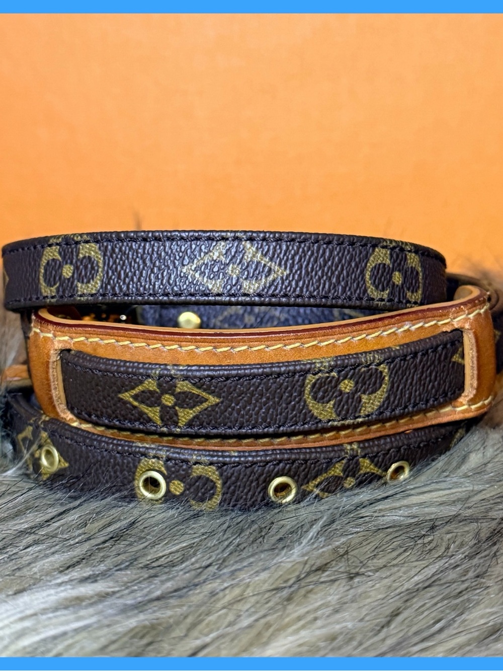 Louis Vuitton Brown Monogram Leather strap